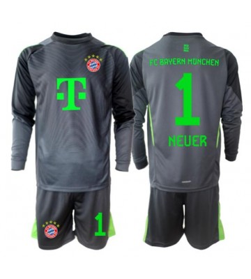 Bayern Munich Manuel Neuer #1 Målmand Udebanetrøje Børn 2025-26 Langærmet (+ Korte bukser)